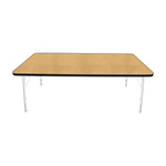 Mahar Creative Colors Large Rectangle Activity Table Preschool Height Adjustable Legs 72