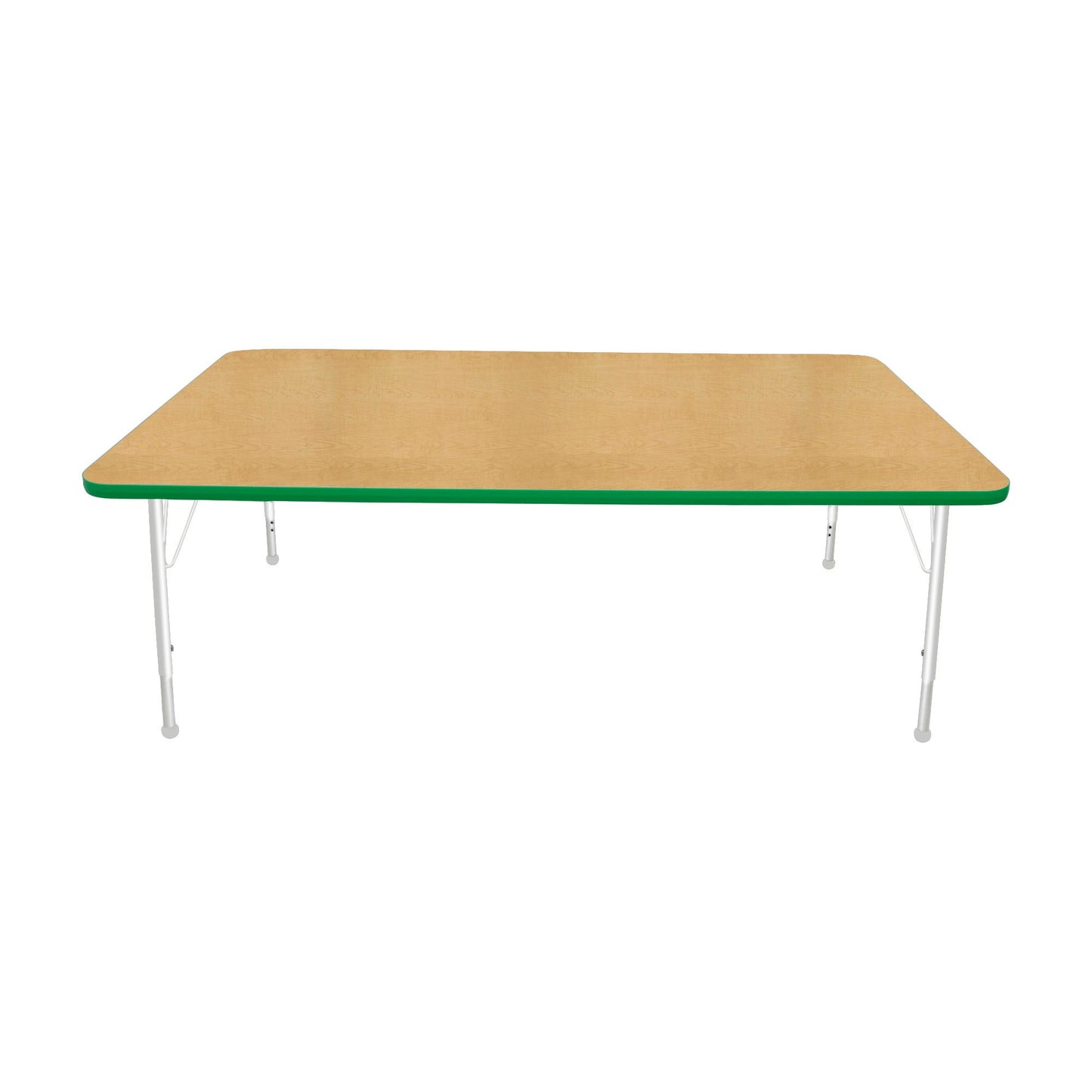 Mahar Creative Colors Large Rectangle Activity Table Preschool Height Adjustable Legs 72"W x 42"D x 17" - 25"H (MHR-4272LO)