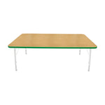 Mahar Creative Colors Large Rectangle Activity Table Preschool Height Adjustable Legs 72