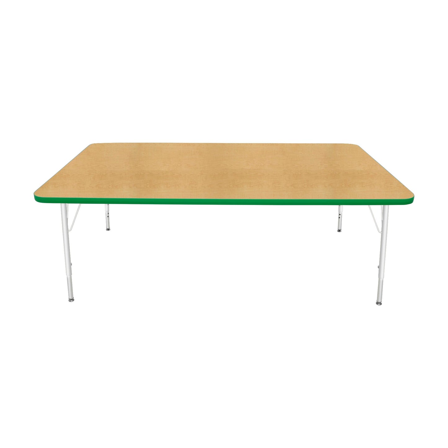 Mahar Creative Colors Large Rectangle Activity Table Preschool Height Adjustable Legs 72"W x 42"D x 17" - 25"H (MHR-4272LO)