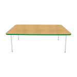 Mahar Creative Colors Large Rectangle Activity Table Preschool Height Adjustable Legs 72