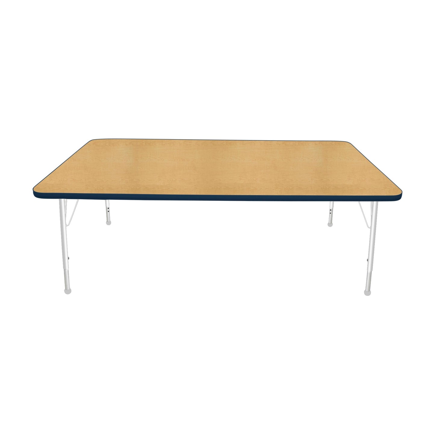 Mahar Creative Colors Large Rectangle Activity Table Preschool Height Adjustable Legs 72"W x 42"D x 17" - 25"H (MHR-4272LO)
