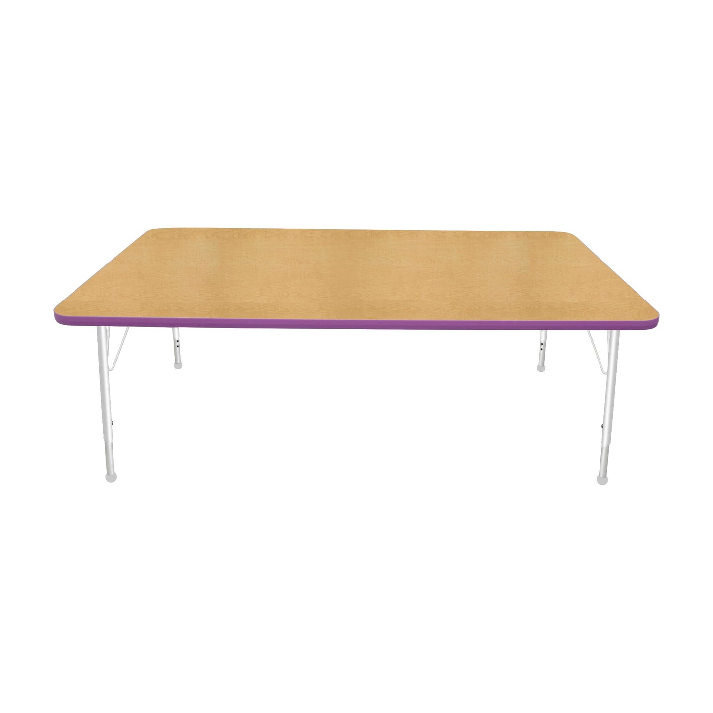 Mahar Creative Colors Large Rectangle Activity Table Preschool Height Adjustable Legs 72"W x 42"D x 17" - 25"H (MHR-4272LO)