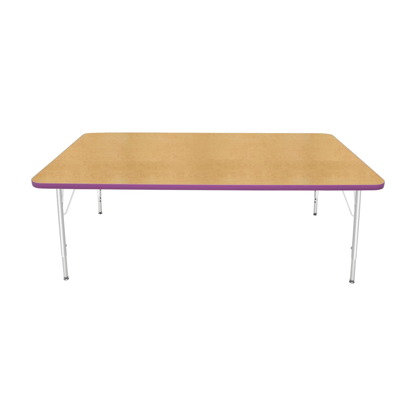 Mahar Creative Colors Large Rectangle Activity Table Preschool Height Adjustable Legs 72"W x 42"D x 17" - 25"H (MHR-4272LO)
