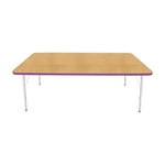 Mahar Creative Colors Large Rectangle Activity Table Preschool Height Adjustable Legs 72