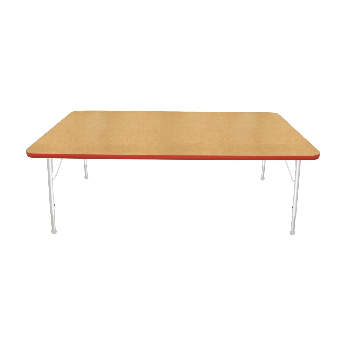 Mahar Creative Colors Large Rectangle Activity Table Preschool Height Adjustable Legs 72"W x 42"D x 17" - 25"H (MHR-4272LO)