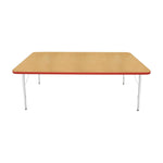 Mahar Creative Colors Large Rectangle Activity Table Preschool Height Adjustable Legs 72