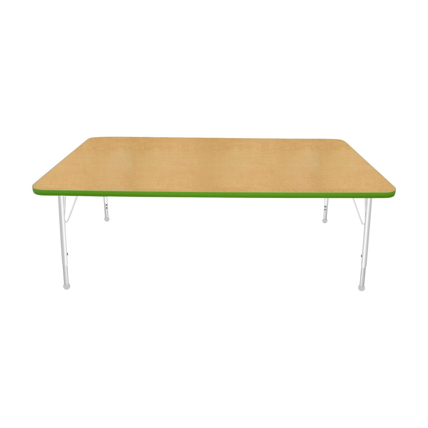 Mahar Creative Colors Large Rectangle Activity Table Preschool Height Adjustable Legs 72"W x 42"D x 17" - 25"H (MHR-4272LO)