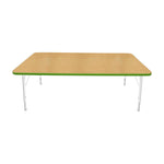 Mahar Creative Colors Large Rectangle Activity Table Preschool Height Adjustable Legs 72