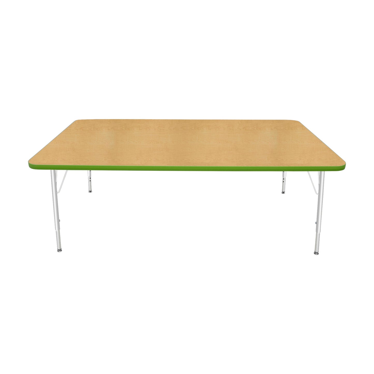 Mahar Creative Colors Large Rectangle Activity Table Preschool Height Adjustable Legs 72"W x 42"D x 17" - 25"H (MHR-4272LO)