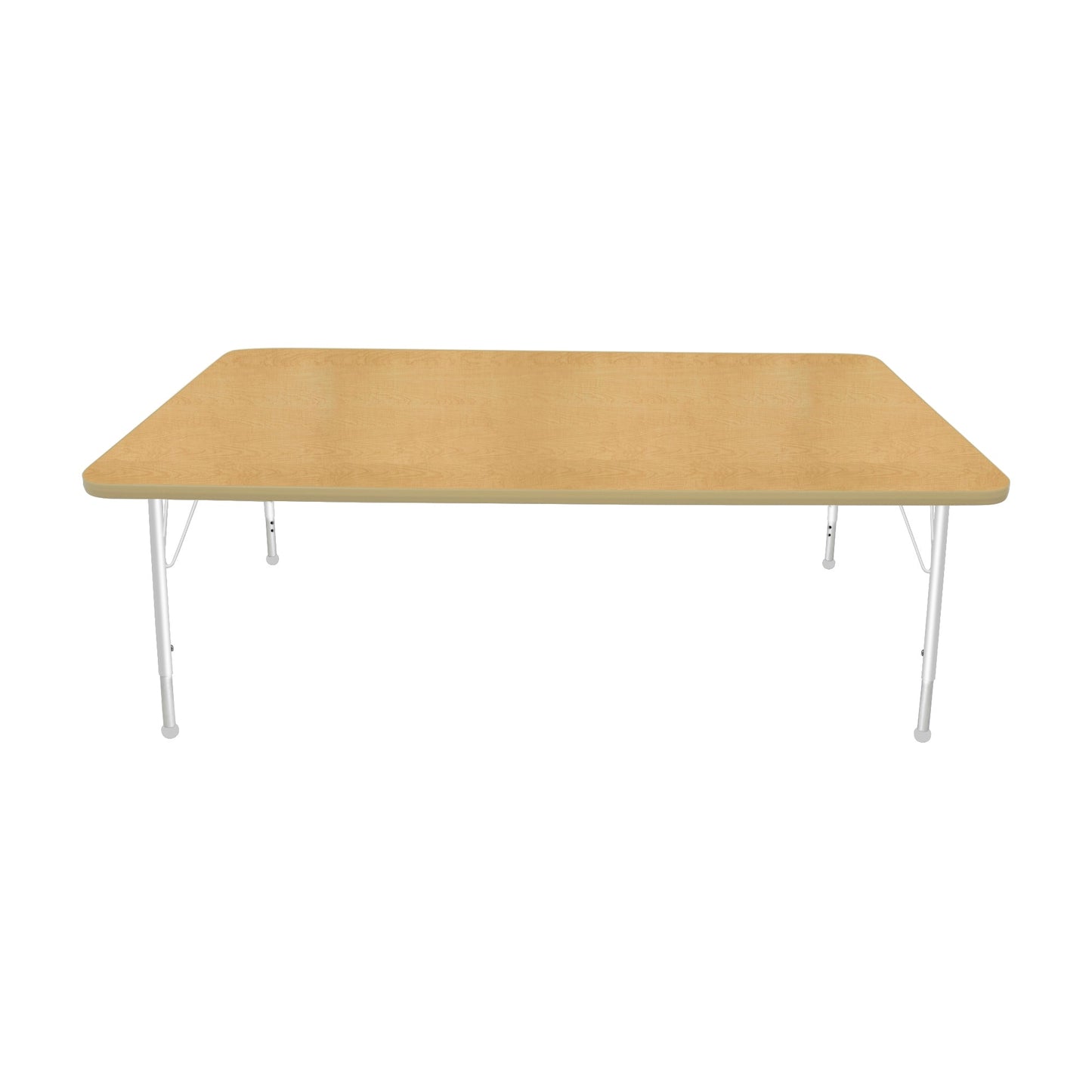 Mahar Creative Colors Large Rectangle Activity Table Preschool Height Adjustable Legs 72"W x 42"D x 17" - 25"H (MHR-4272LO)