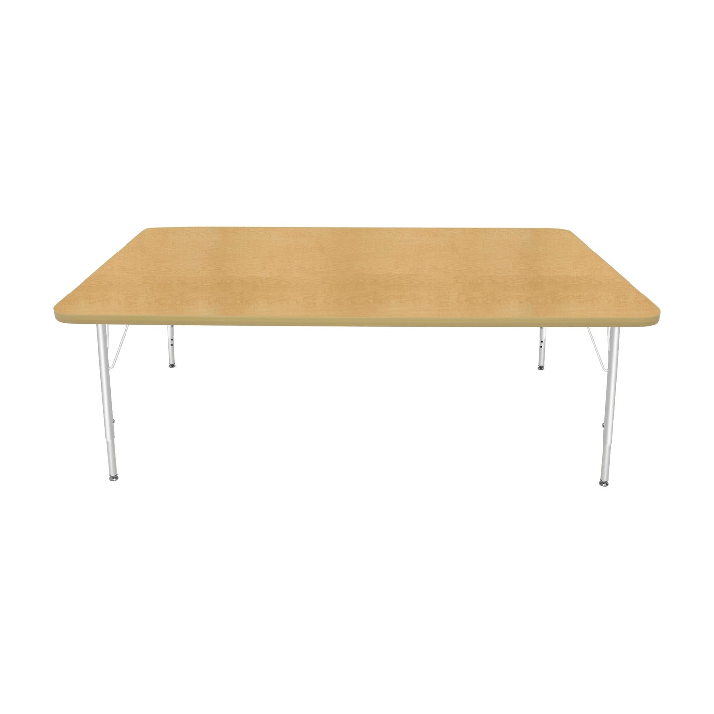 Mahar Creative Colors Large Rectangle Activity Table Preschool Height Adjustable Legs 72"W x 42"D x 17" - 25"H (MHR-4272LO)