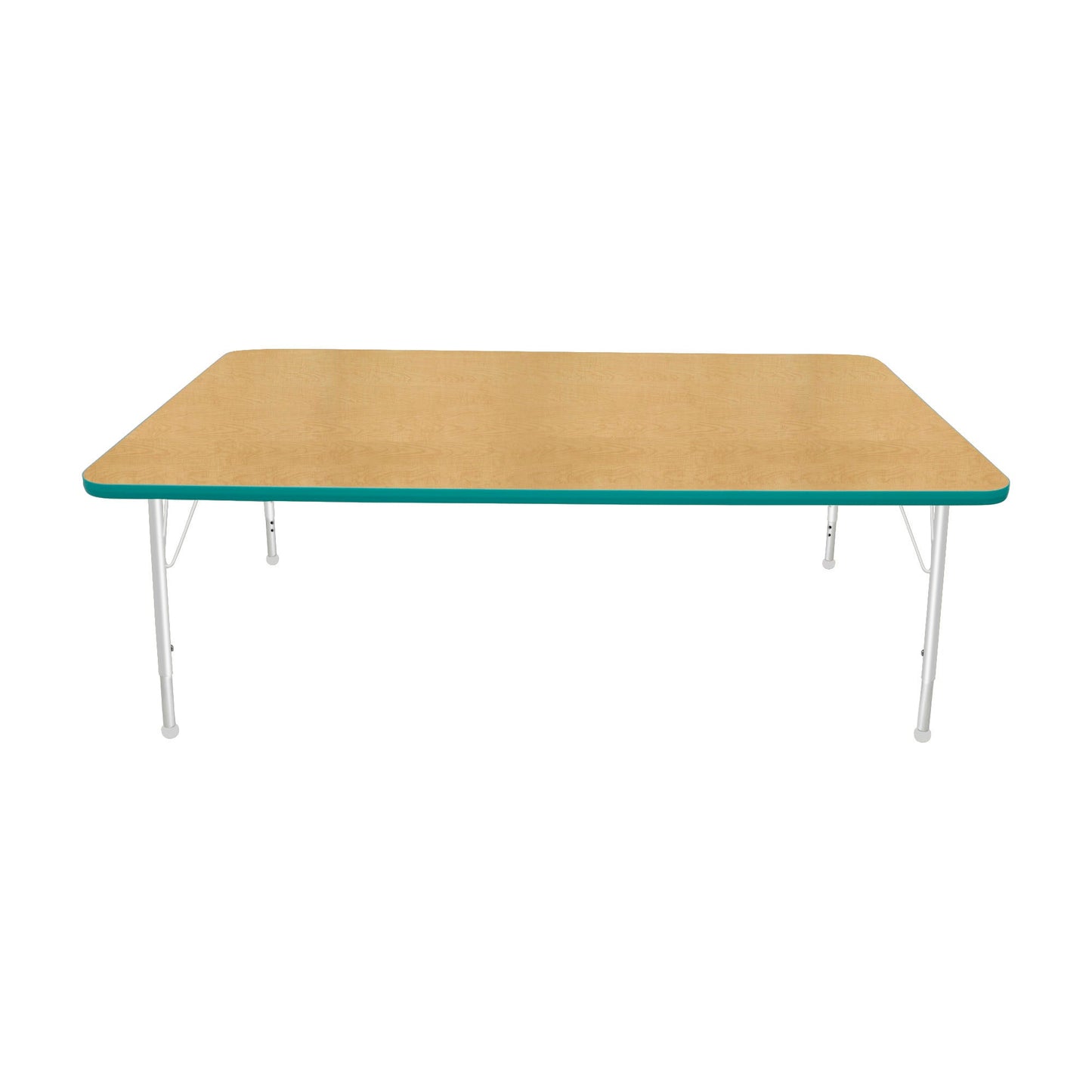 Mahar Creative Colors Large Rectangle Activity Table Preschool Height Adjustable Legs 72"W x 42"D x 17" - 25"H (MHR-4272LO)