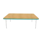 Mahar Creative Colors Large Rectangle Activity Table Preschool Height Adjustable Legs 72