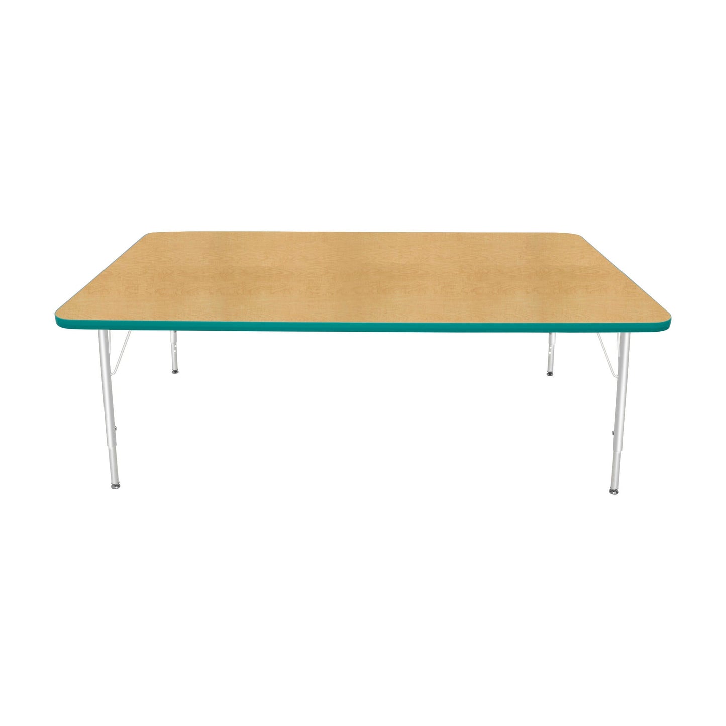 Mahar Creative Colors Large Rectangle Activity Table Preschool Height Adjustable Legs 72"W x 42"D x 17" - 25"H (MHR-4272LO)