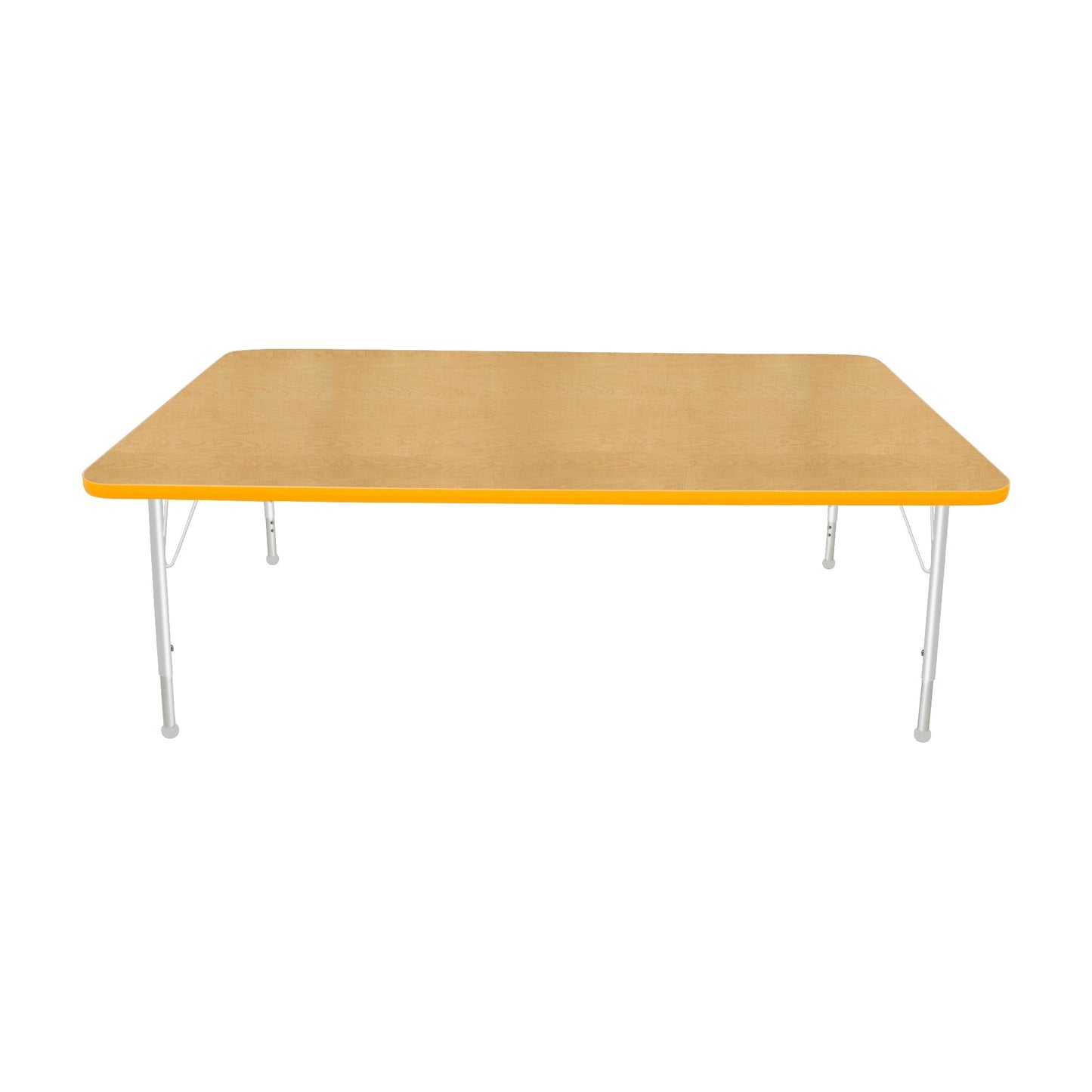 Mahar Creative Colors Large Rectangle Activity Table Preschool Height Adjustable Legs 72"W x 42"D x 17" - 25"H (MHR-4272LO)
