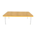 Mahar Creative Colors Large Rectangle Activity Table Preschool Height Adjustable Legs 72