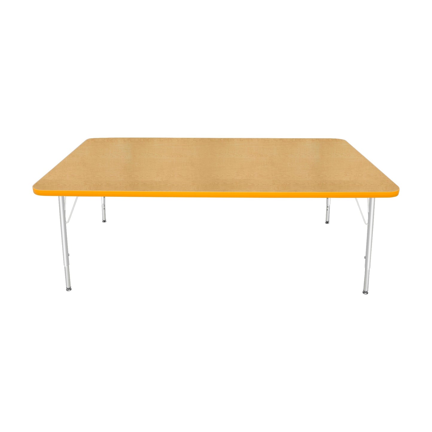 Mahar Creative Colors Large Rectangle Activity Table Preschool Height Adjustable Legs 72"W x 42"D x 17" - 25"H (MHR-4272LO)