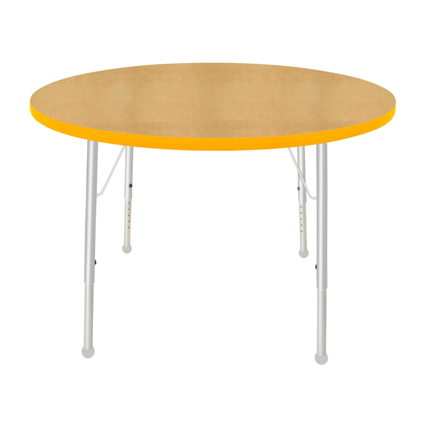 Mahar Creative Colors Round Activity Table Preschool Height Adjustable Legs 42"Dia x 17" - 25"H (MHR-42RNLO)