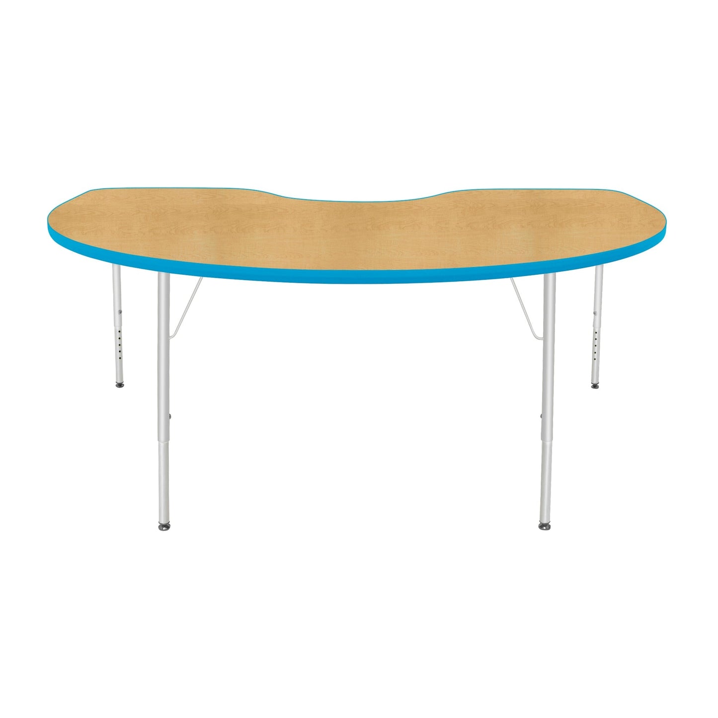 Mahar Creative Colors Kidney Activity Table Preschool Height Adjustable Legs 72"W x 48"D x 17" - 25"H (MHR-4872KLO)