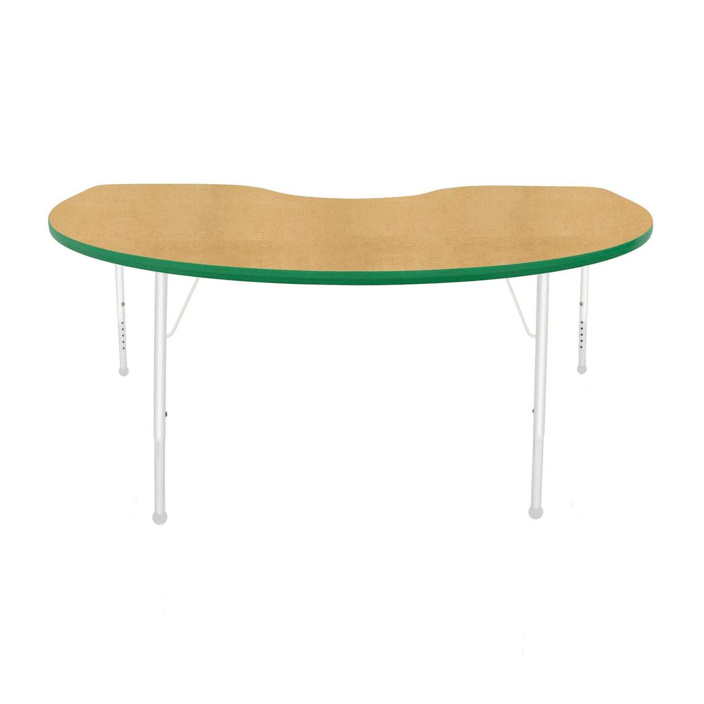 Mahar Creative Colors Kidney Activity Table Preschool Height Adjustable Legs 72"W x 48"D x 17" - 25"H (MHR-4872KLO)