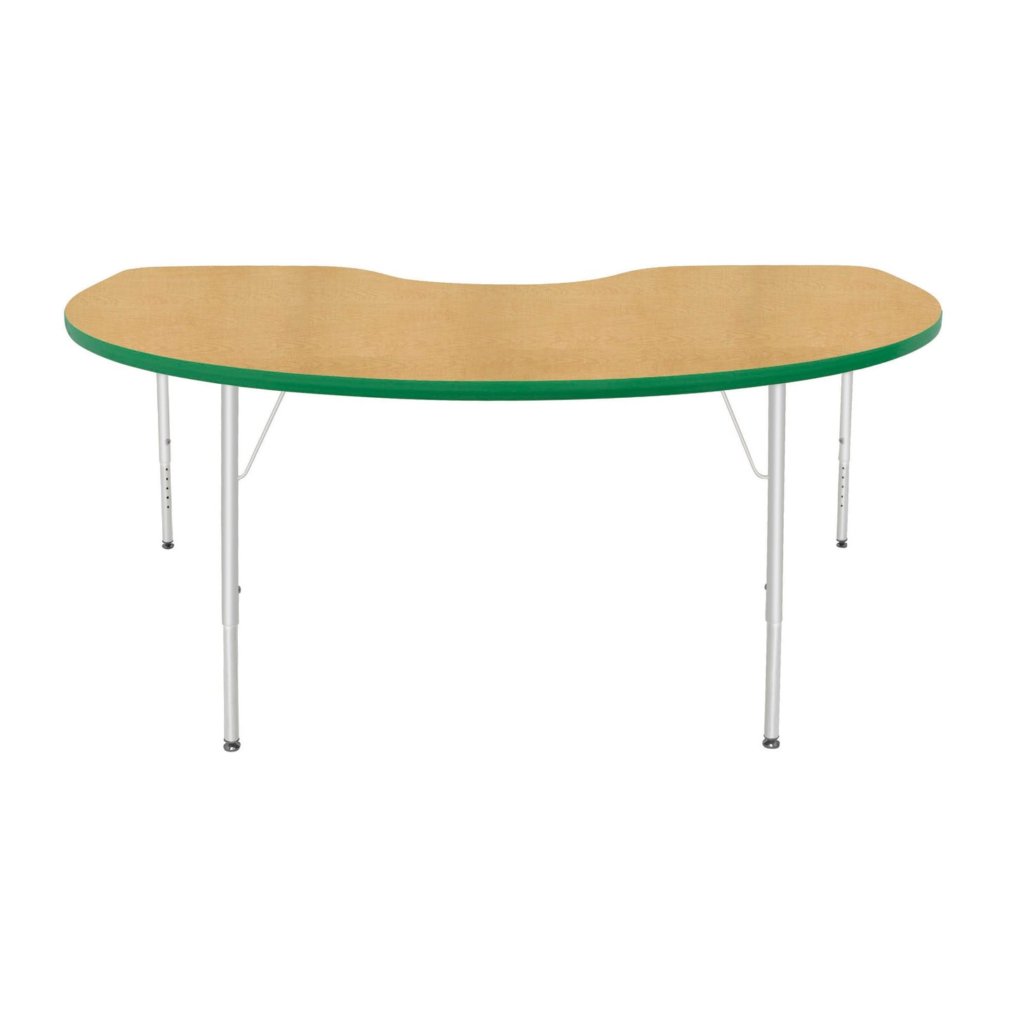 Mahar Creative Colors Kidney Activity Table Preschool Height Adjustable Legs 72"W x 48"D x 17" - 25"H (MHR-4872KLO)