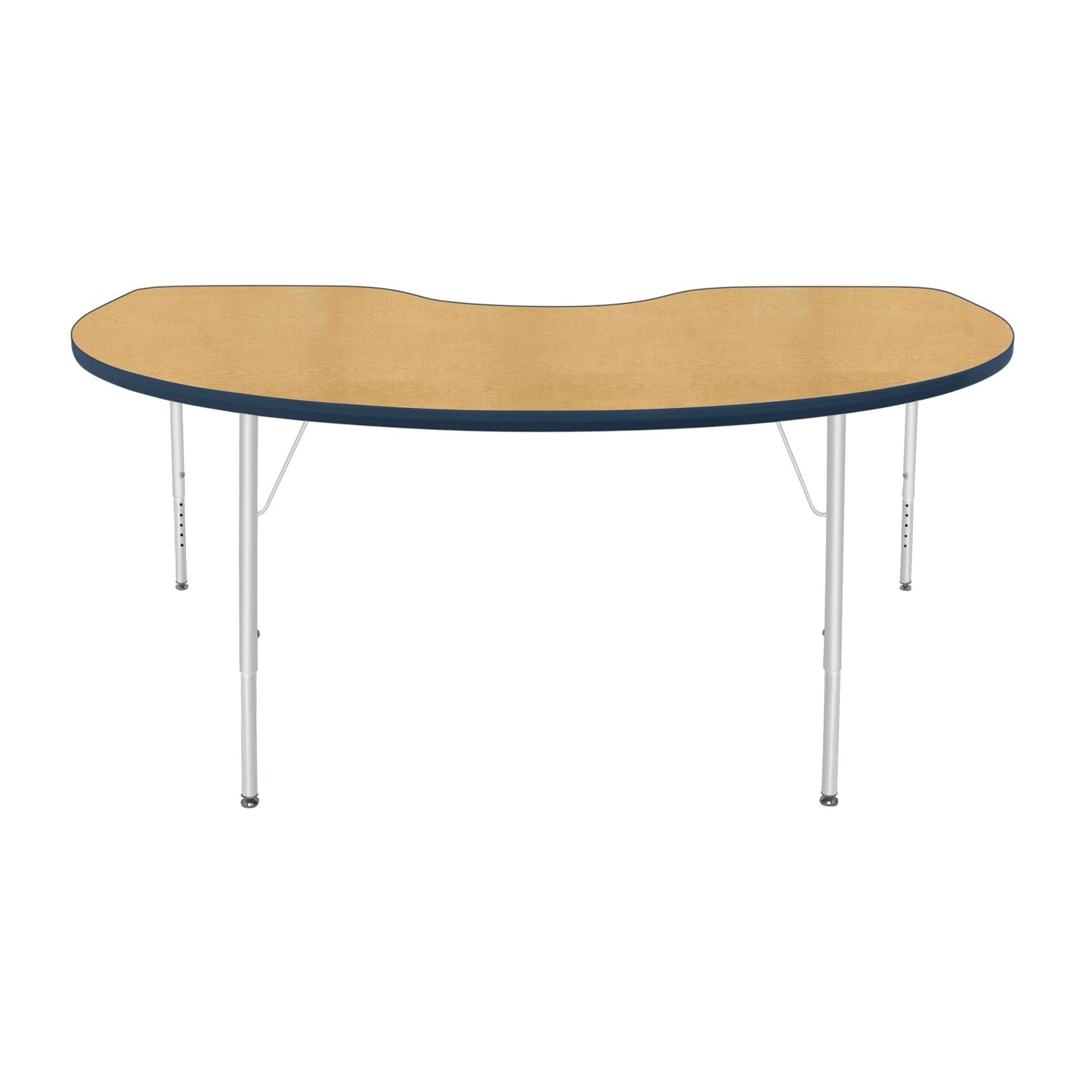 Mahar Creative Colors Kidney Activity Table Preschool Height Adjustable Legs 72"W x 48"D x 17" - 25"H (MHR-4872KLO)