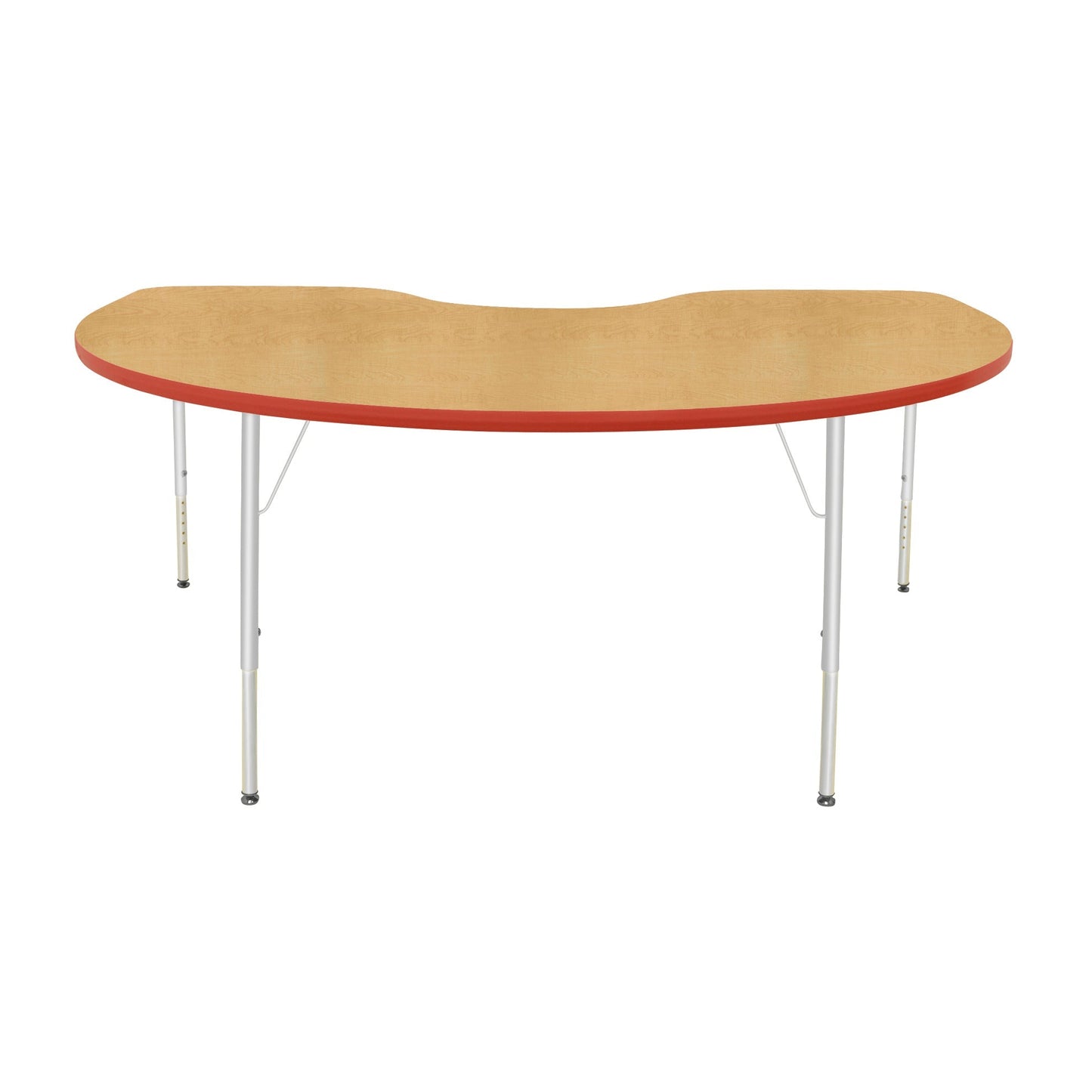 Mahar Creative Colors Kidney Activity Table Preschool Height Adjustable Legs 72"W x 48"D x 17" - 25"H (MHR-4872KLO)