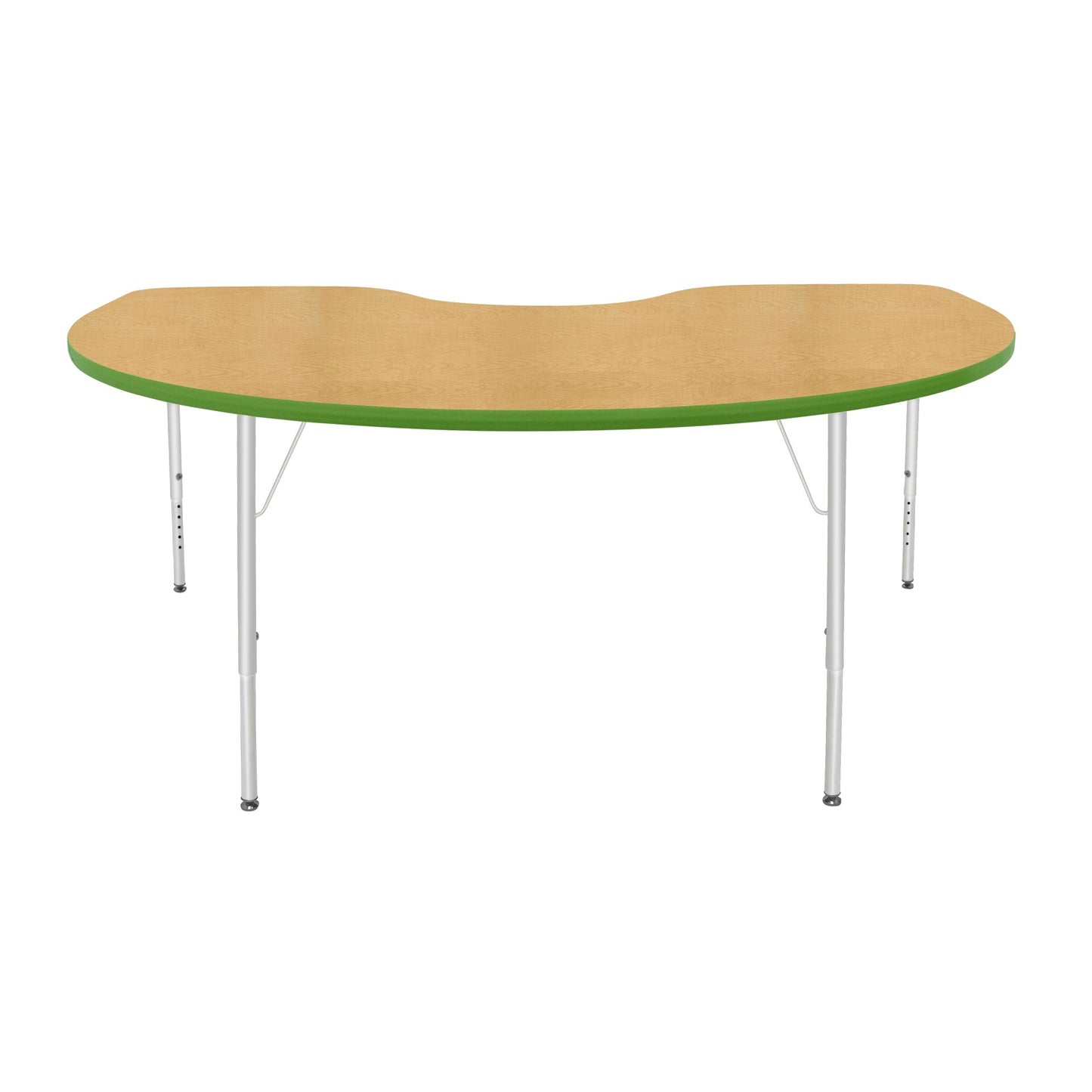 Mahar Creative Colors Kidney Activity Table Preschool Height Adjustable Legs 72"W x 48"D x 17" - 25"H (MHR-4872KLO)