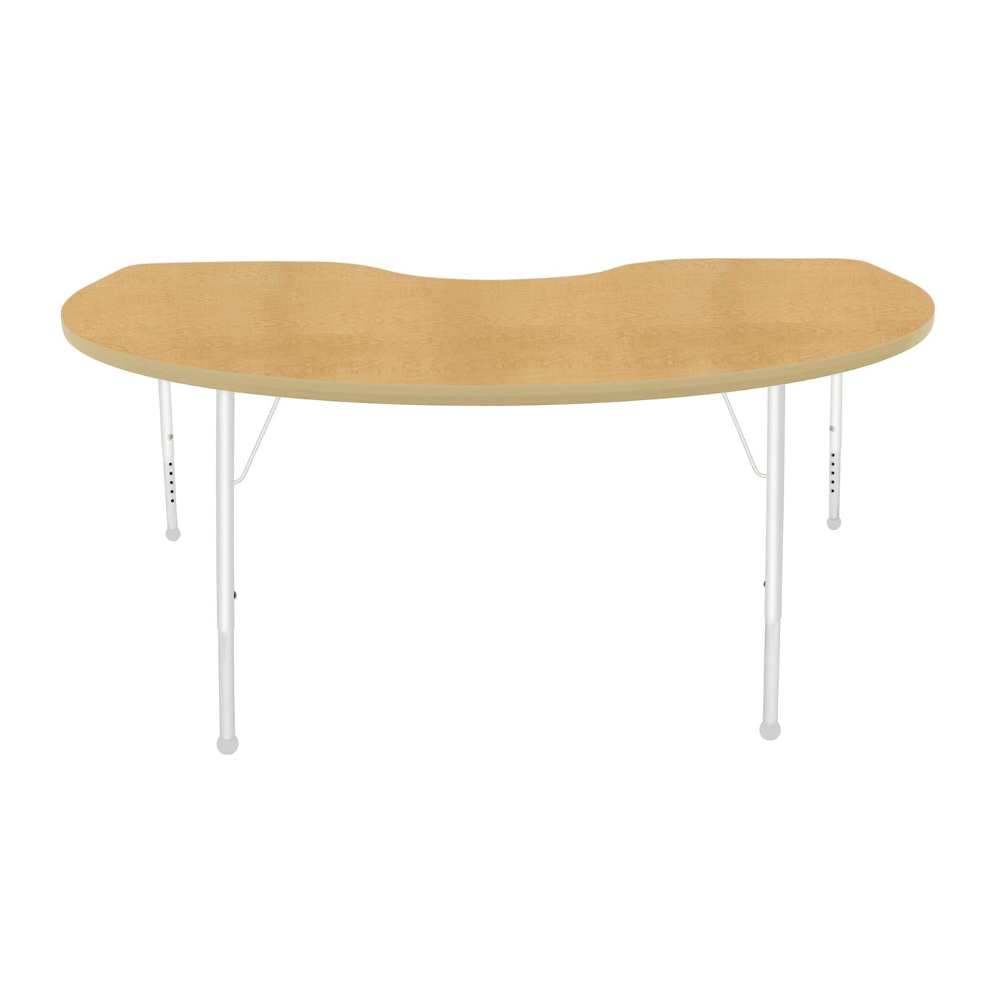 Mahar Creative Colors Kidney Activity Table Preschool Height Adjustable Legs 72"W x 48"D x 17" - 25"H (MHR-4872KLO)