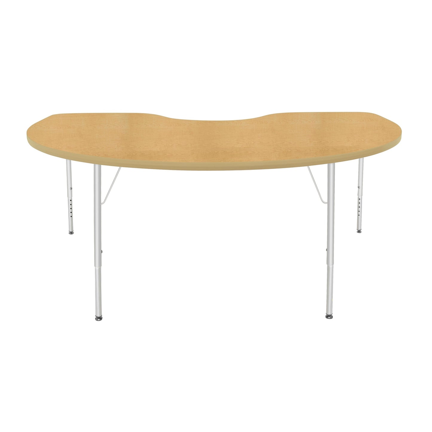 Mahar Creative Colors Kidney Activity Table Preschool Height Adjustable Legs 72"W x 48"D x 17" - 25"H (MHR-4872KLO)