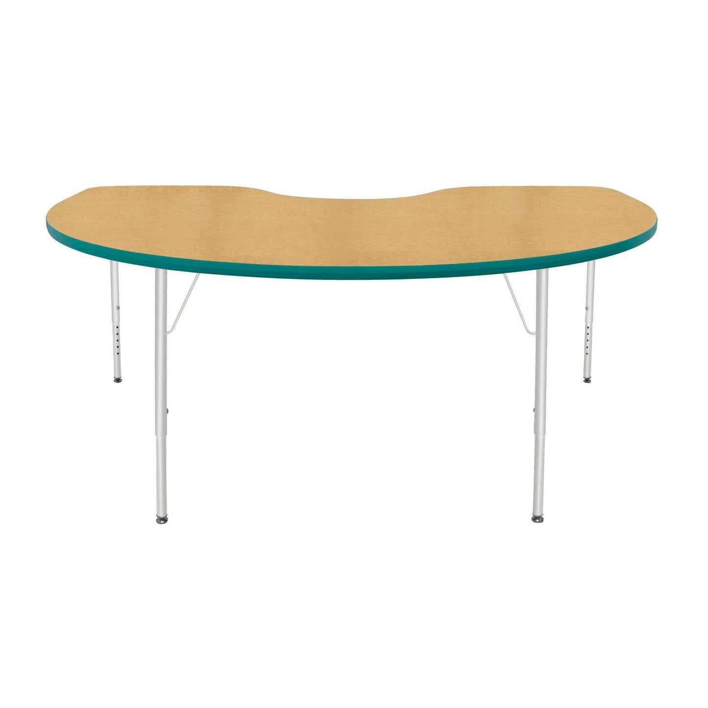 Mahar Creative Colors Kidney Activity Table Preschool Height Adjustable Legs 72"W x 48"D x 17" - 25"H (MHR-4872KLO)