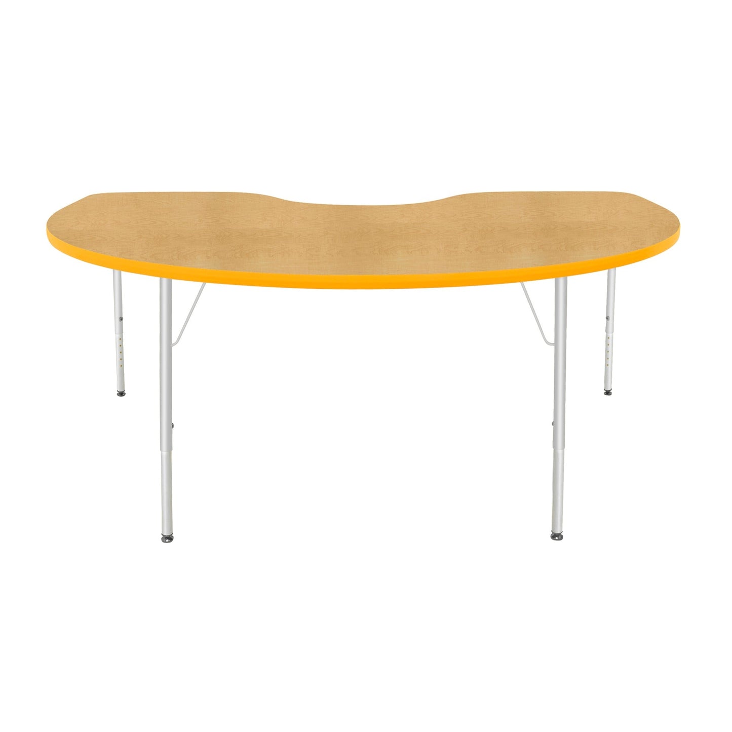 Mahar Creative Colors Kidney Activity Table Preschool Height Adjustable Legs 72"W x 48"D x 17" - 25"H (MHR-4872KLO)