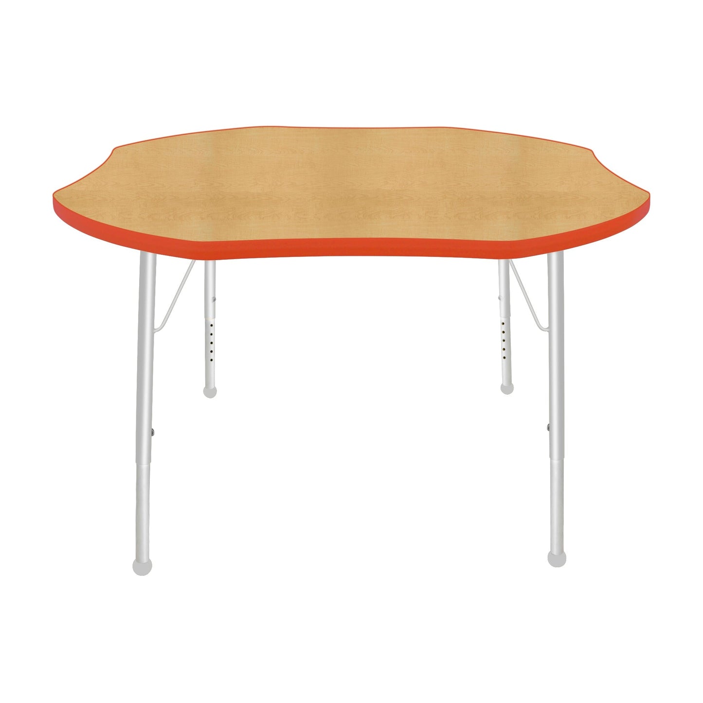 Mahar Creative Colors Shamrock Activity Table Preschool Height Adjustable Legs 48"Dia x 17" - 25"H (MHR-48SRLO)