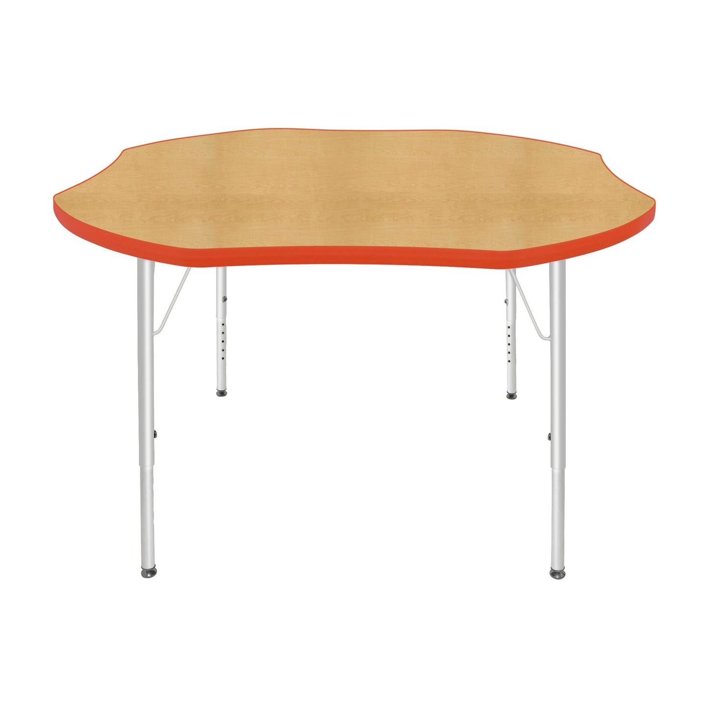 Mahar Creative Colors Shamrock Activity Table Preschool Height Adjustable Legs 48"Dia x 17" - 25"H (MHR-48SRLO)