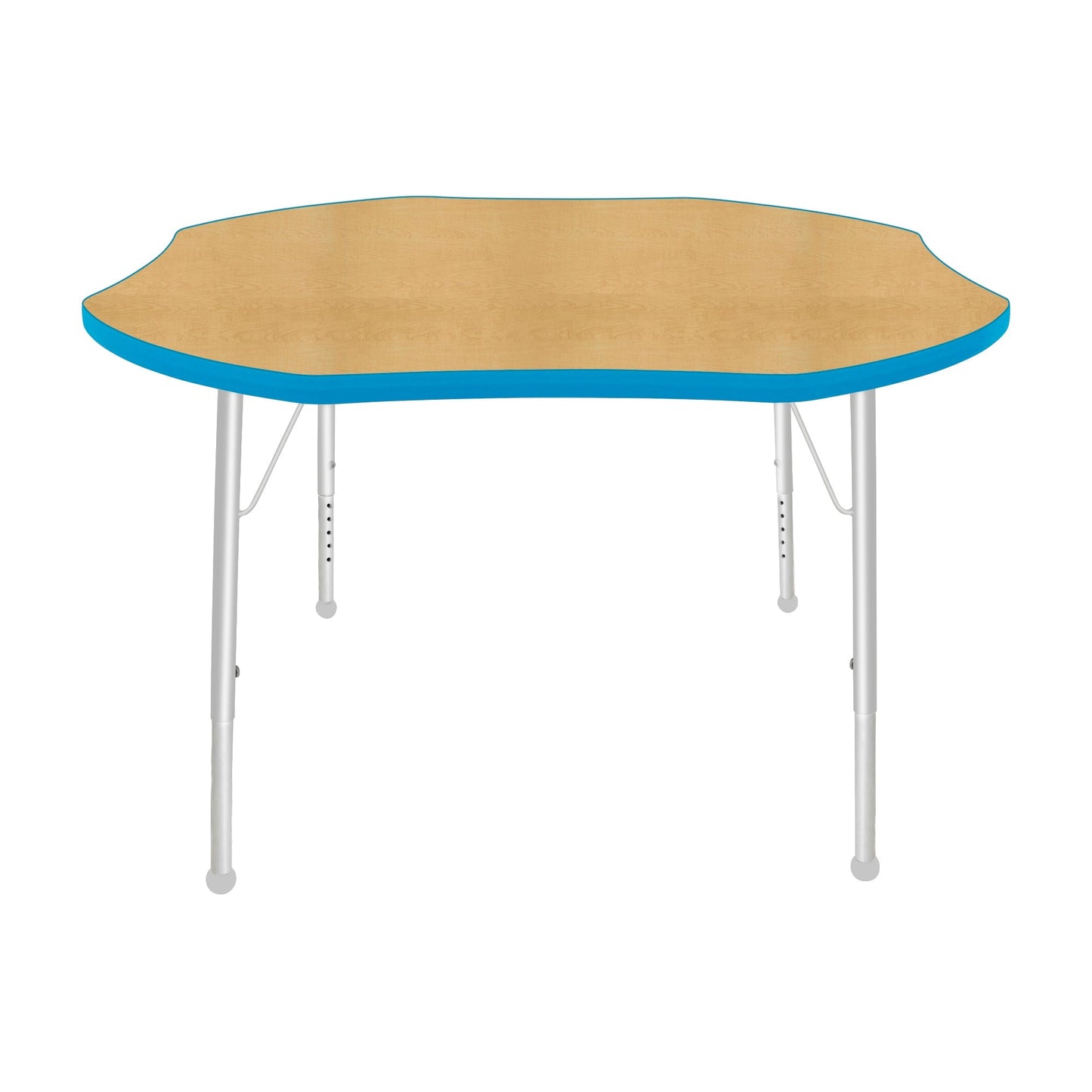 Mahar Creative Colors Shamrock Activity Table Preschool Height Adjustable Legs 48"Dia x 17" - 25"H (MHR-48SRLO)