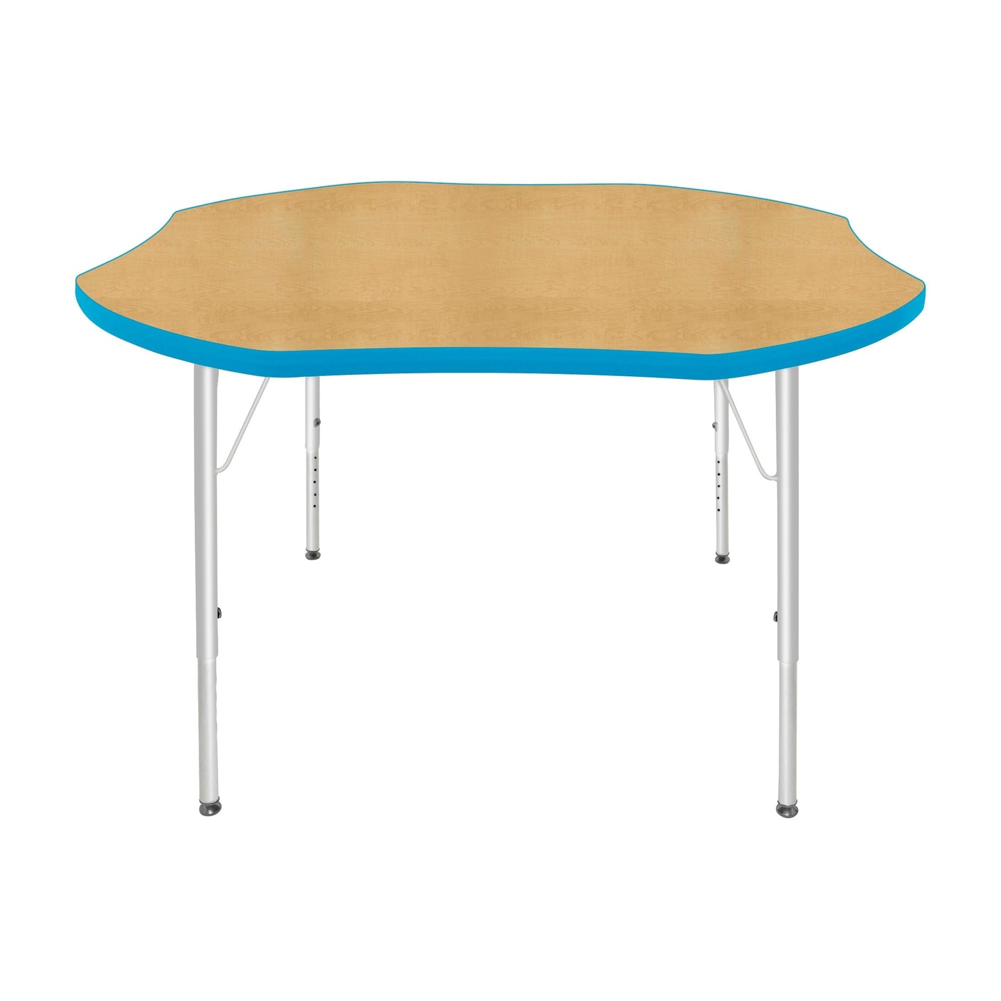 Mahar Creative Colors Shamrock Activity Table Preschool Height Adjustable Legs 48"Dia x 17" - 25"H (MHR-48SRLO)