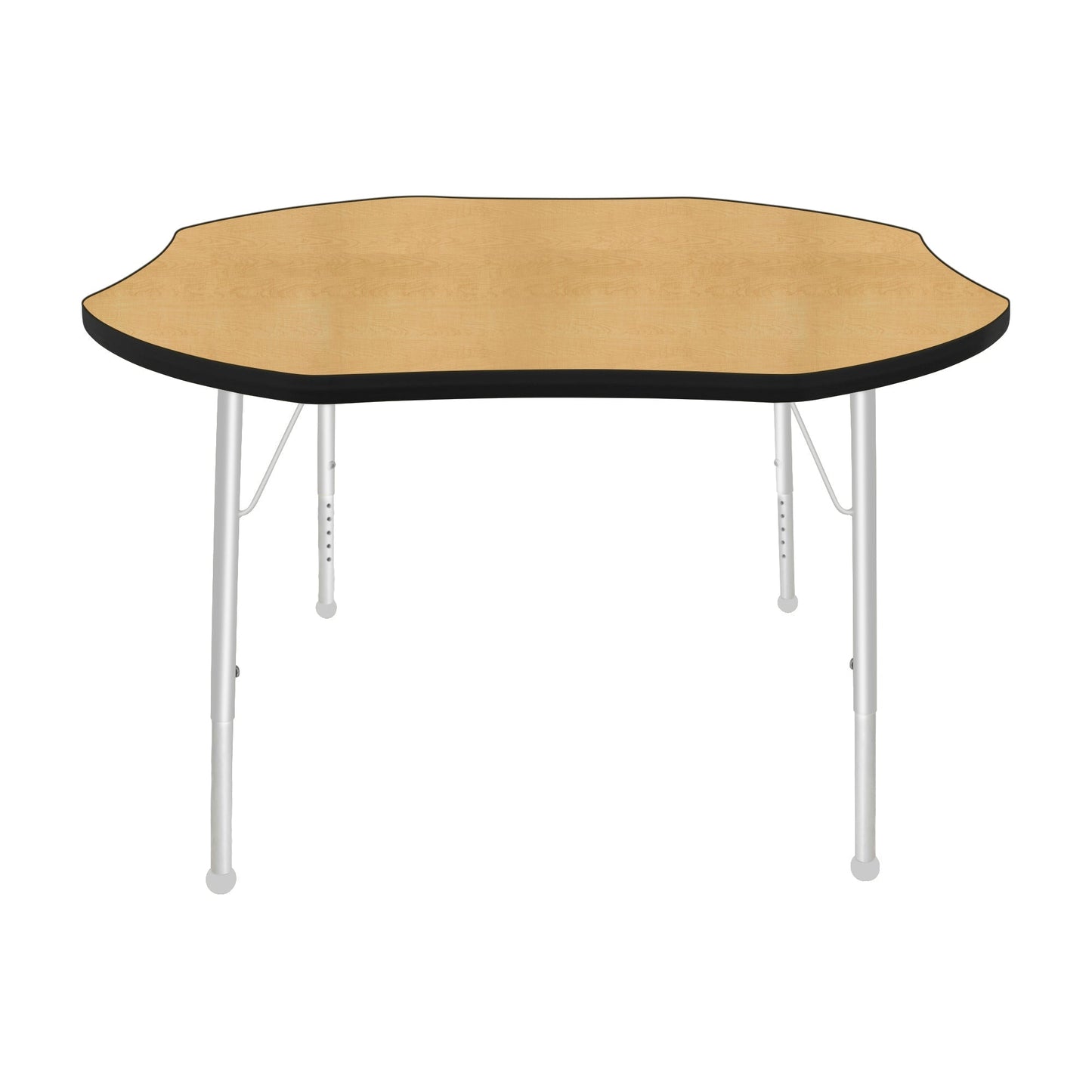 Mahar Creative Colors Shamrock Activity Table Preschool Height Adjustable Legs 48"Dia x 17" - 25"H (MHR-48SRLO)