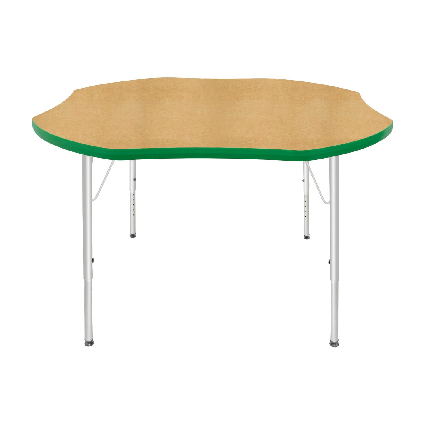 Mahar Creative Colors Shamrock Activity Table Preschool Height Adjustable Legs 48"Dia x 17" - 25"H (MHR-48SRLO)