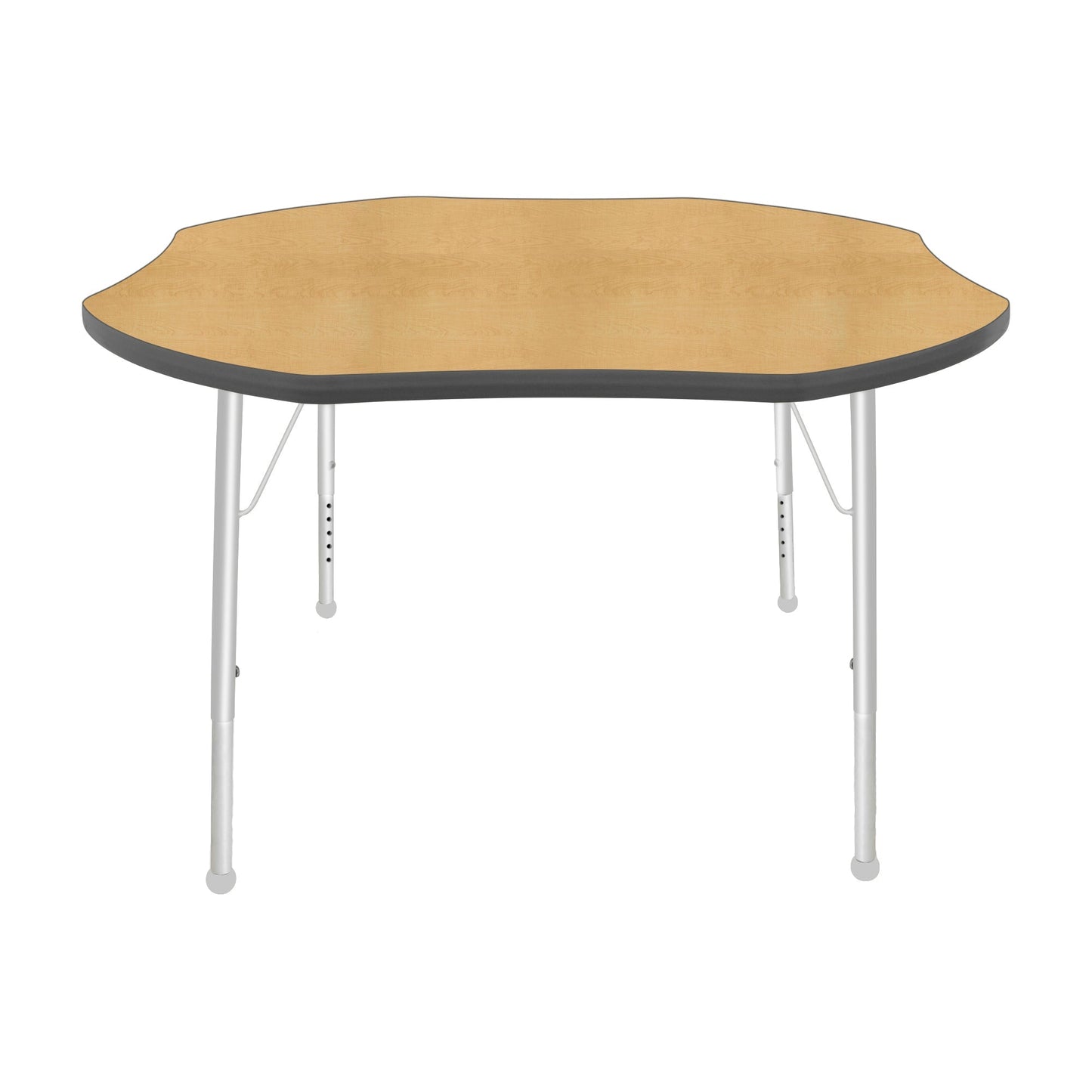 Mahar Creative Colors Shamrock Activity Table Preschool Height Adjustable Legs 48"Dia x 17" - 25"H (MHR-48SRLO)