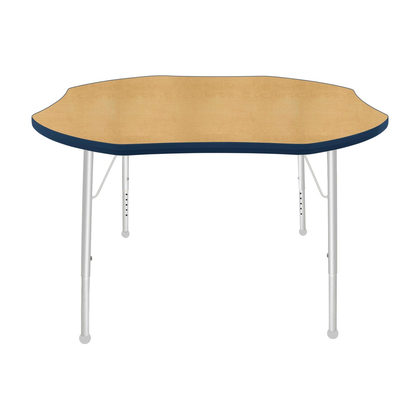 Mahar Creative Colors Shamrock Activity Table Preschool Height Adjustable Legs 48"Dia x 17" - 25"H (MHR-48SRLO)