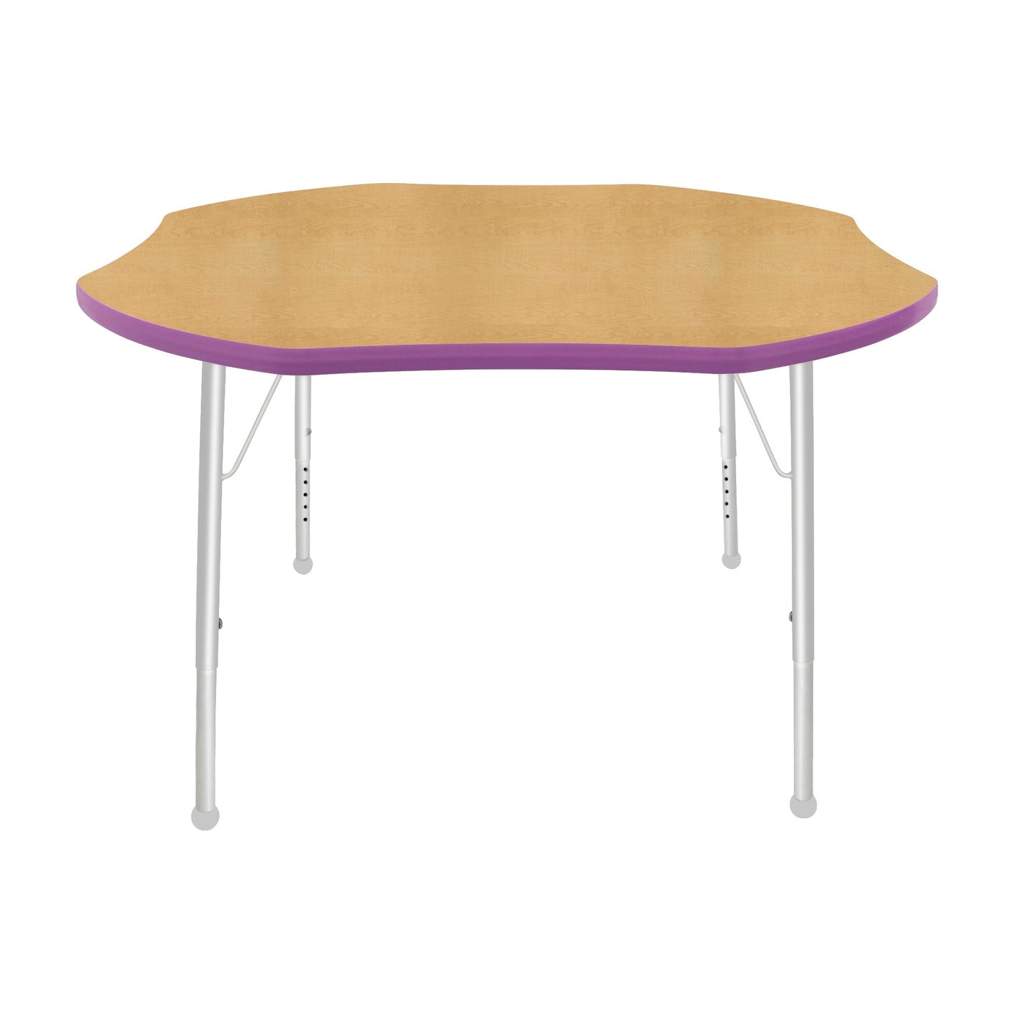 Mahar Creative Colors Shamrock Activity Table Preschool Height Adjustable Legs 48"Dia x 17" - 25"H (MHR-48SRLO)