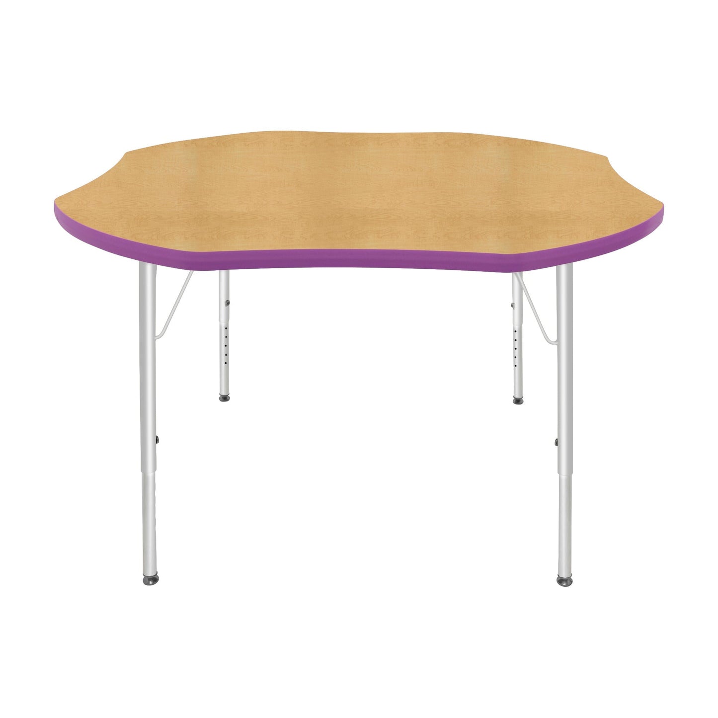 Mahar Creative Colors Shamrock Activity Table Preschool Height Adjustable Legs 48"Dia x 17" - 25"H (MHR-48SRLO)