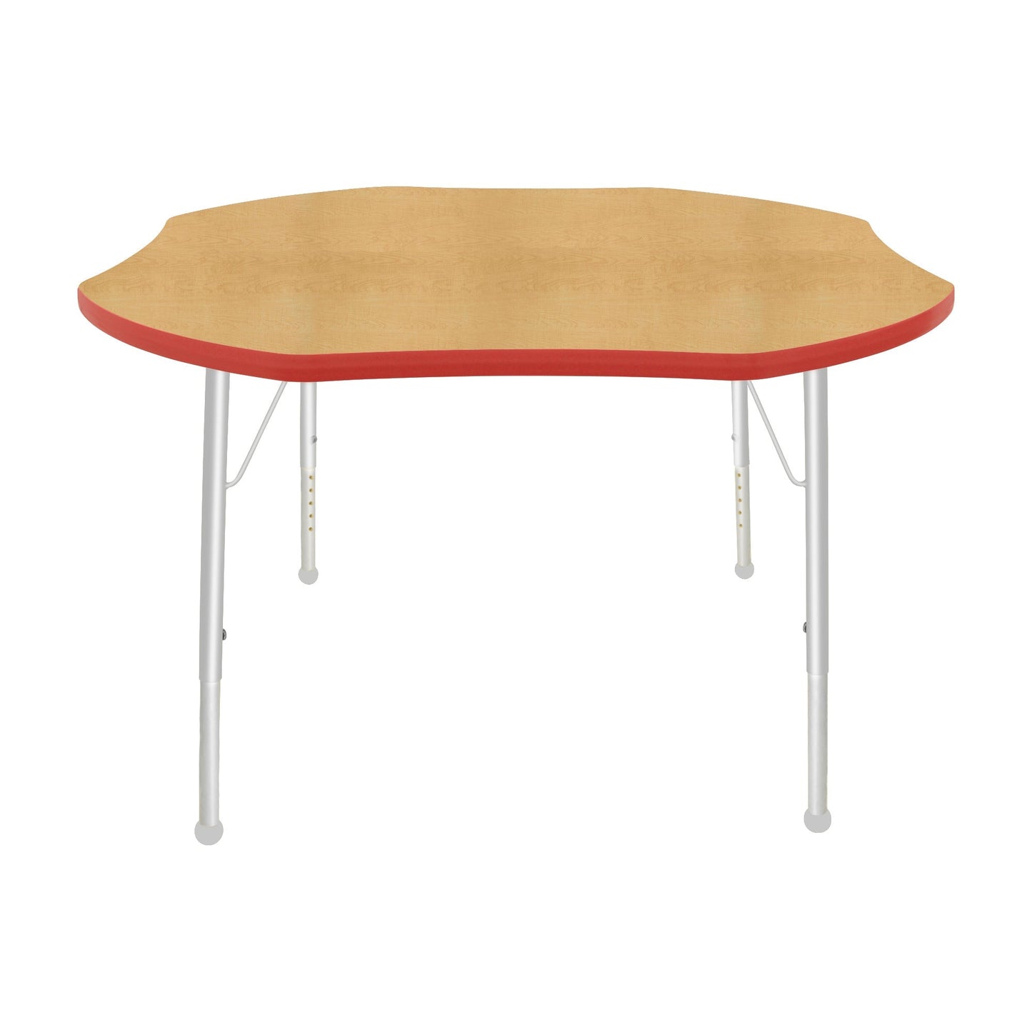 Mahar Creative Colors Shamrock Activity Table Preschool Height Adjustable Legs 48"Dia x 17" - 25"H (MHR-48SRLO)