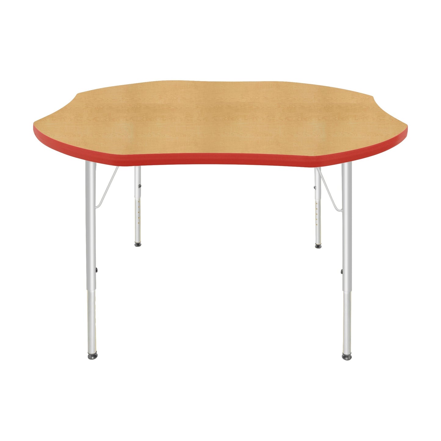 Mahar Creative Colors Shamrock Activity Table Preschool Height Adjustable Legs 48"Dia x 17" - 25"H (MHR-48SRLO)