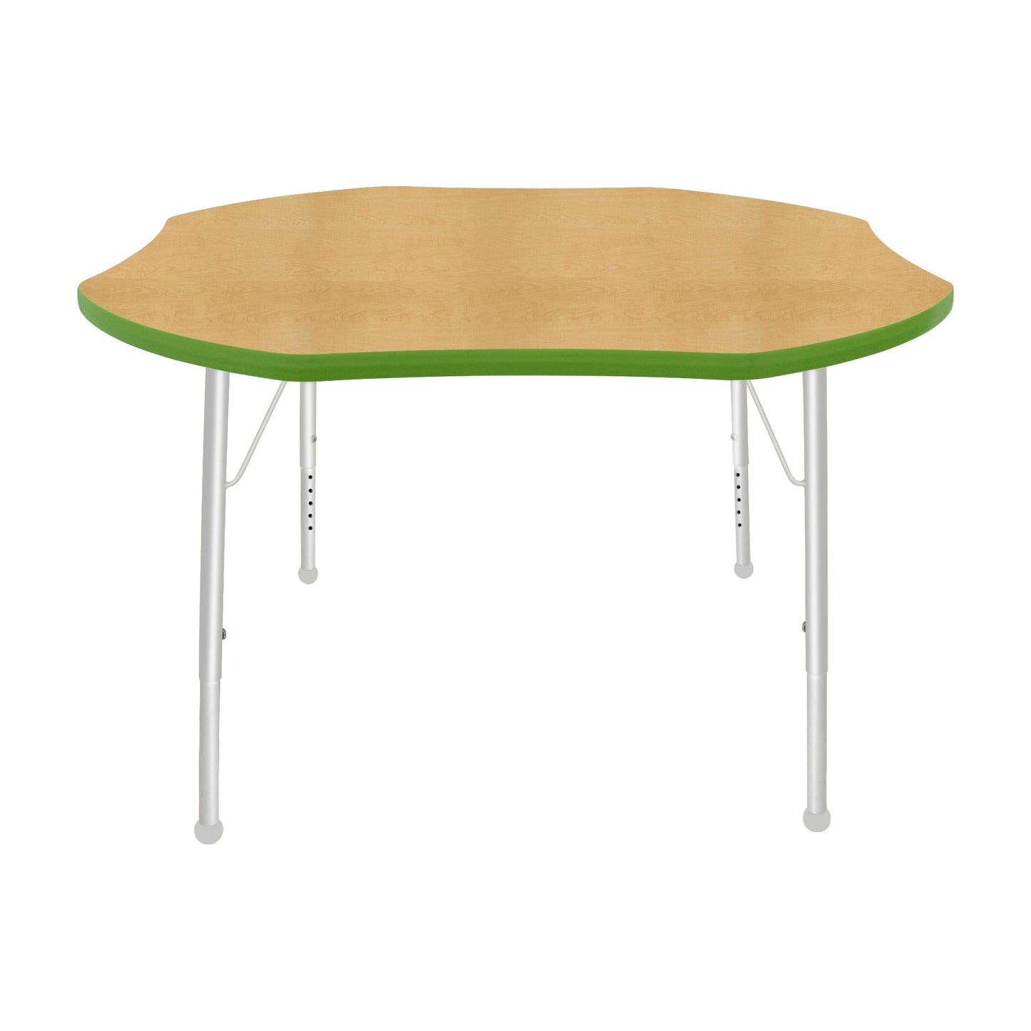 Mahar Creative Colors Shamrock Activity Table Preschool Height Adjustable Legs 48"Dia x 17" - 25"H (MHR-48SRLO)