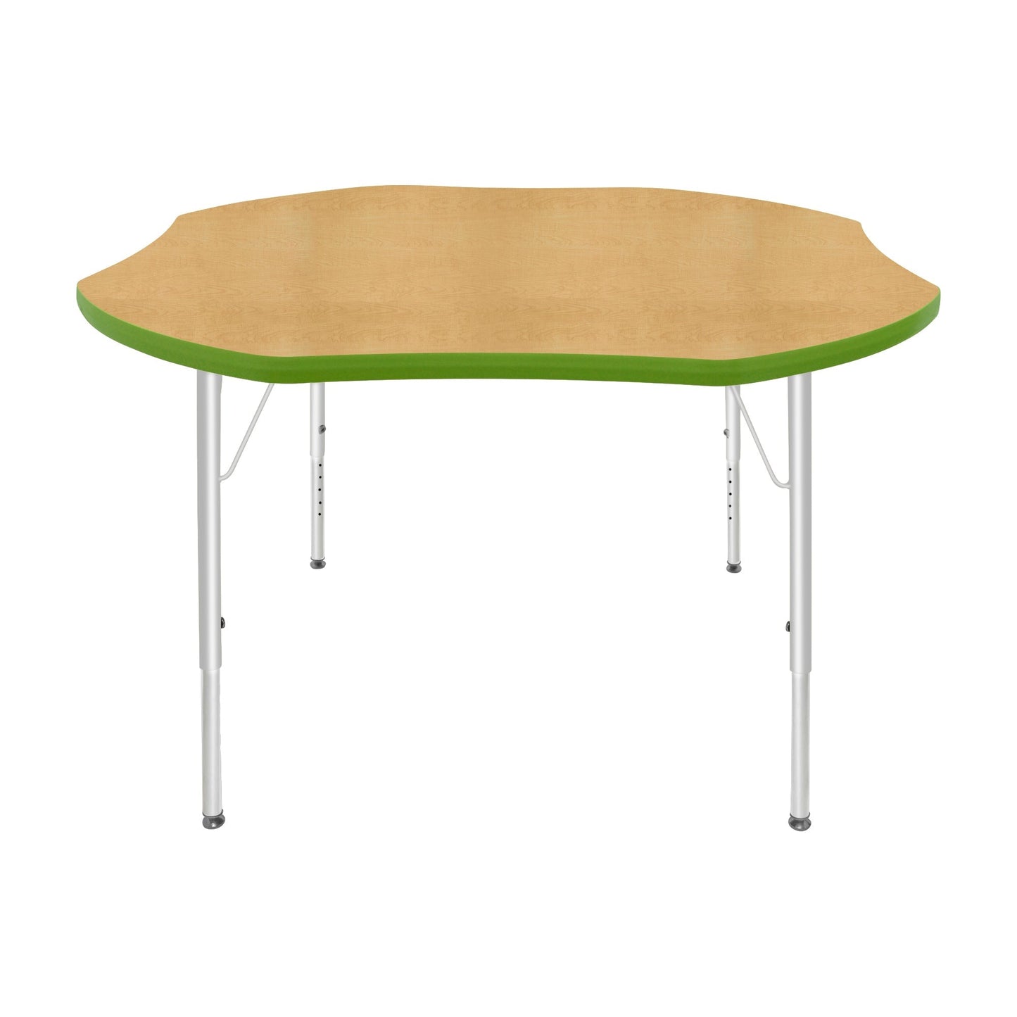 Mahar Creative Colors Shamrock Activity Table Preschool Height Adjustable Legs 48"Dia x 17" - 25"H (MHR-48SRLO)