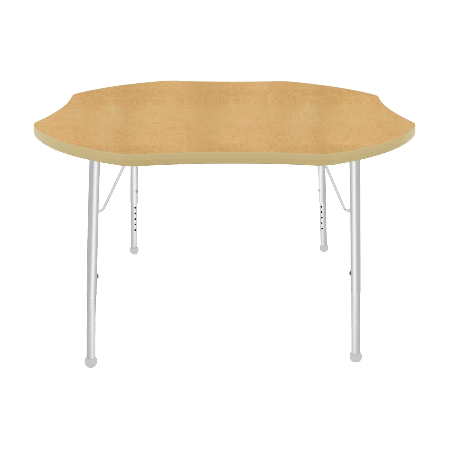 Mahar Creative Colors Shamrock Activity Table Preschool Height Adjustable Legs 48"Dia x 17" - 25"H (MHR-48SRLO)