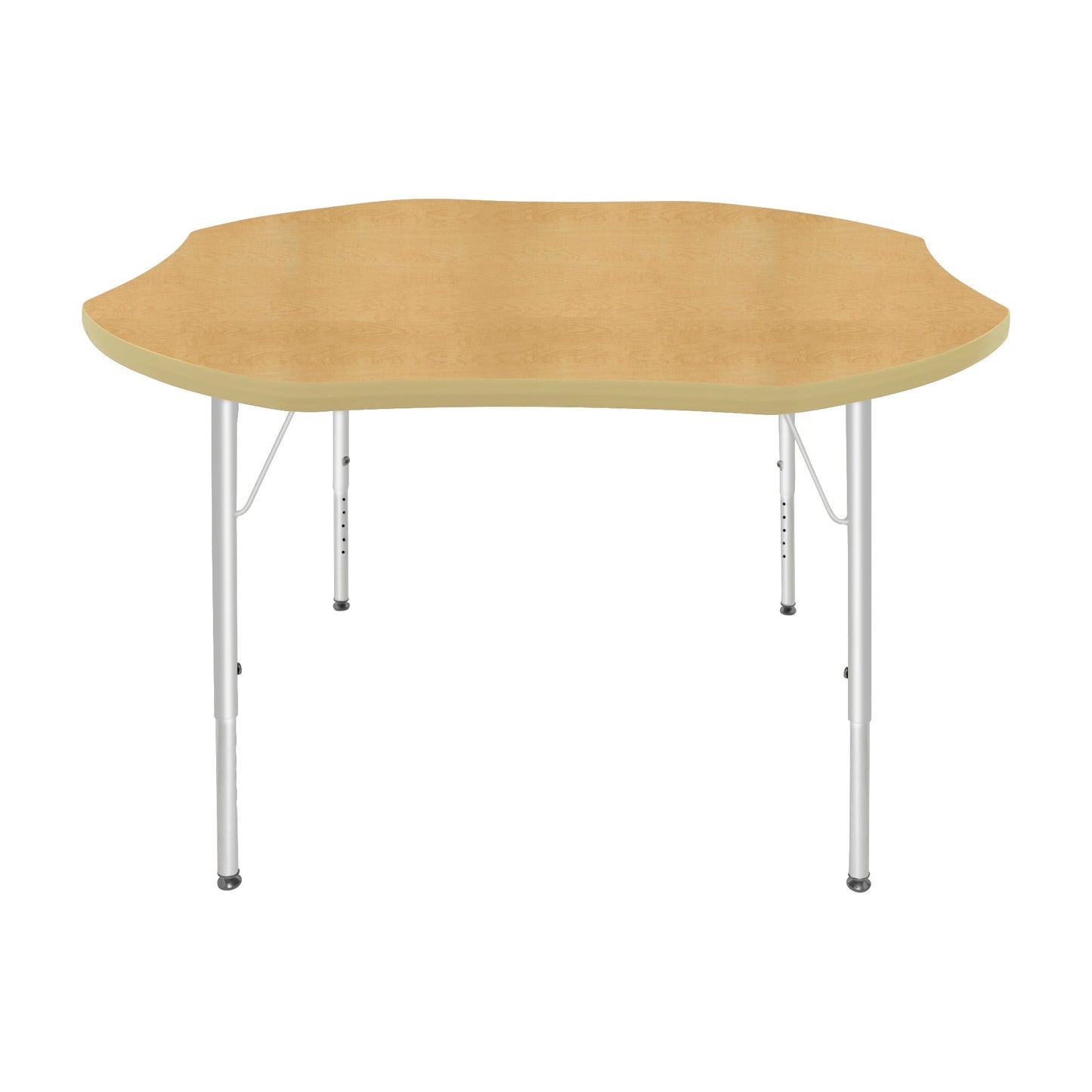 Mahar Creative Colors Shamrock Activity Table Preschool Height Adjustable Legs 48"Dia x 17" - 25"H (MHR-48SRLO)