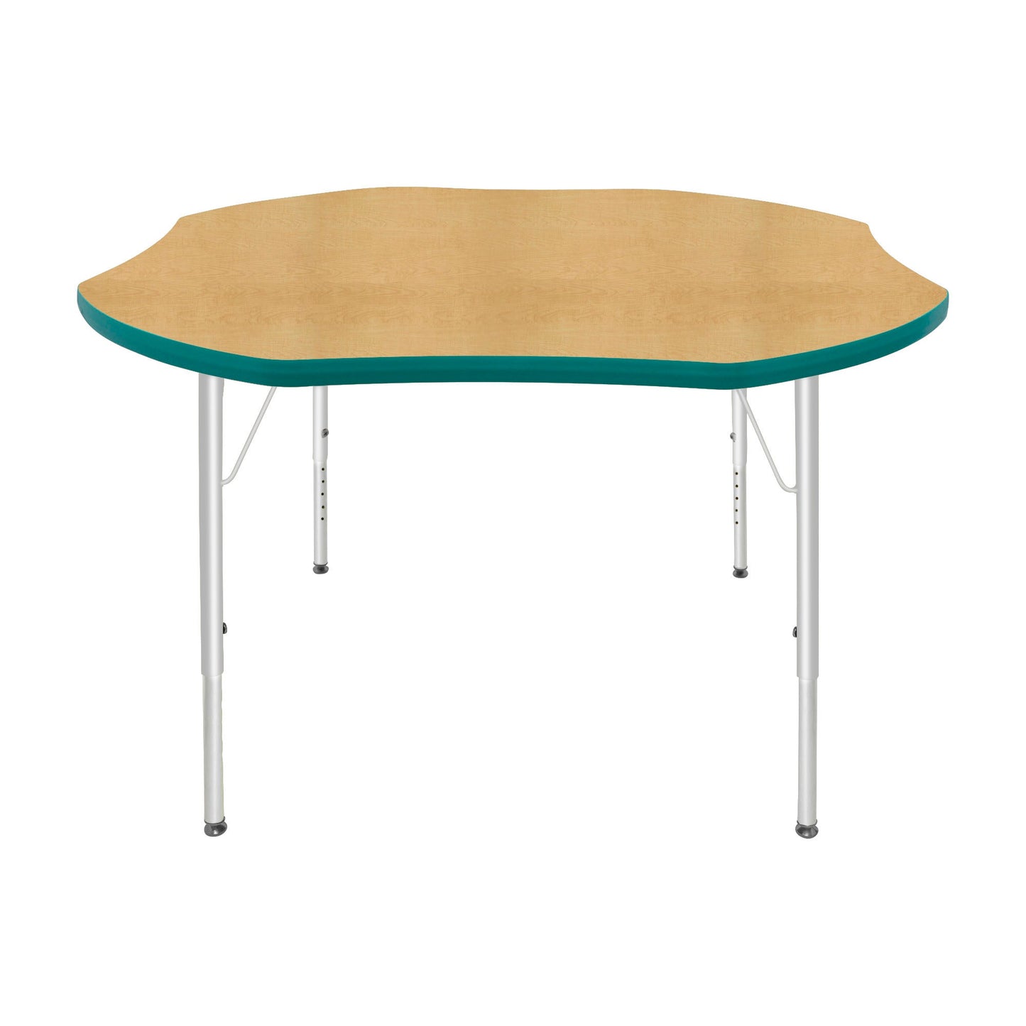 Mahar Creative Colors Shamrock Activity Table Preschool Height Adjustable Legs 48"Dia x 17" - 25"H (MHR-48SRLO)
